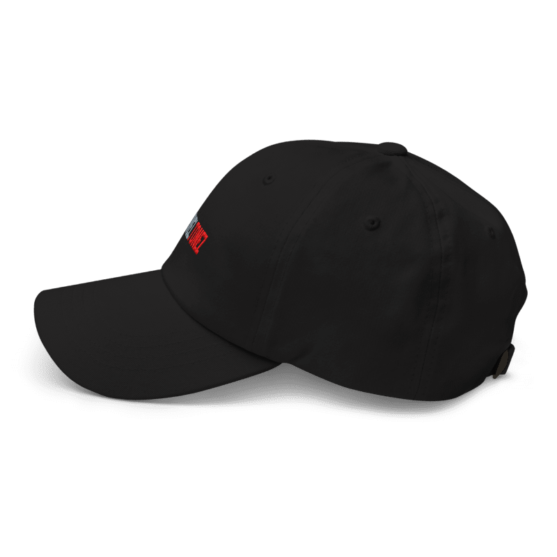 Premium Black Baseball Cap Printful mock-up 5