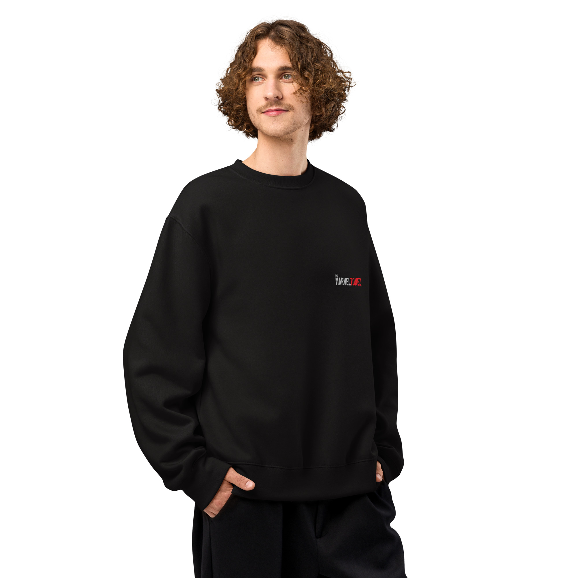 Premium Black Hoodie Printful mock-up 3