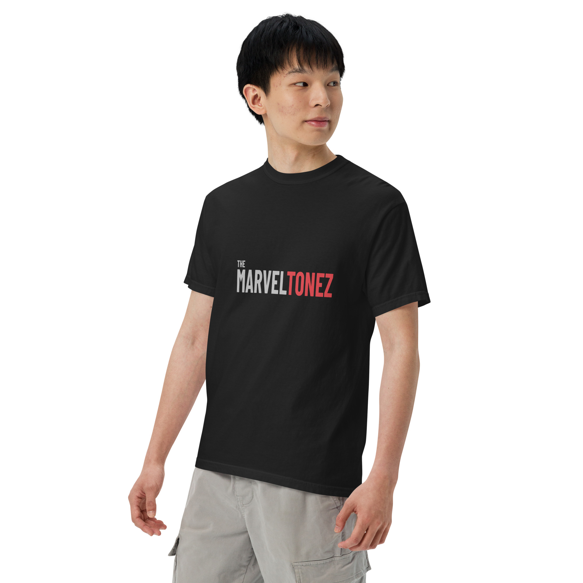 Premium Black T-shirt Printful mock-up 8
