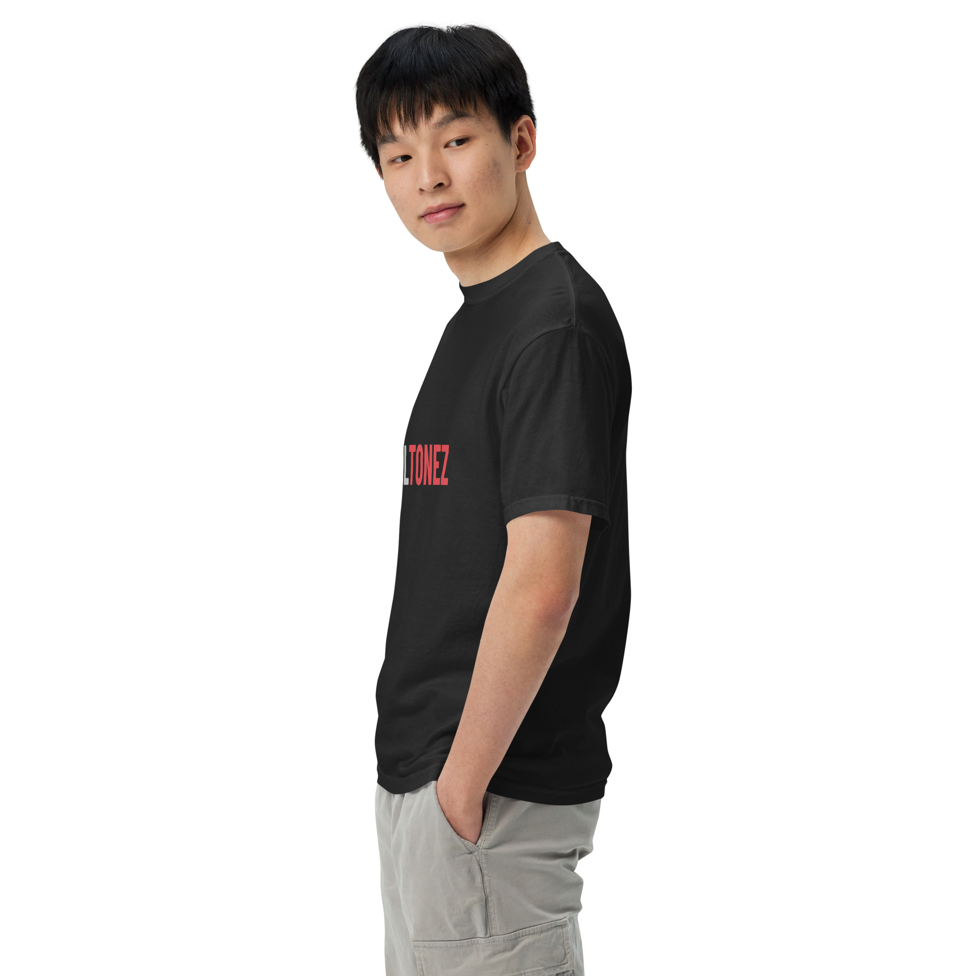 Premium Black T-shirt Printful mock-up 9