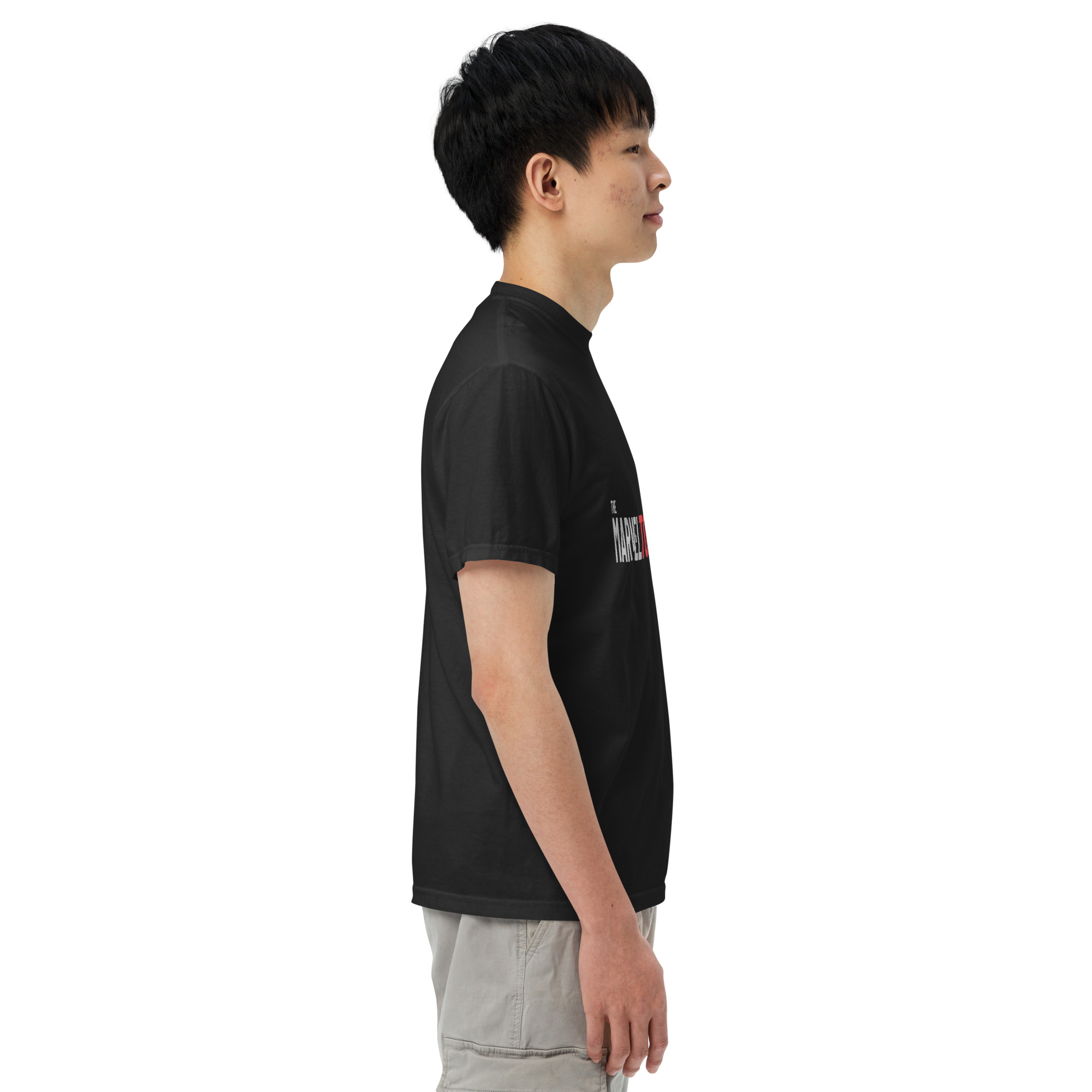 Premium Black T-shirt Printful mock-up 10